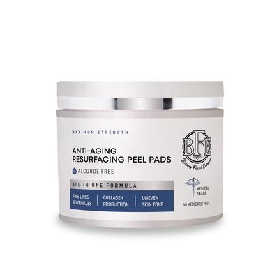 Anti Aging Resurfacing Exfoliating Peel Pads Treatment- Contains Lactic, Salicylic, &amp; Glycolic for Face &amp; Body. Repairs Fine Lines, Wrinkles, Dark Spots, Pores, Acne Scars &amp; Uneven Skin Tone.