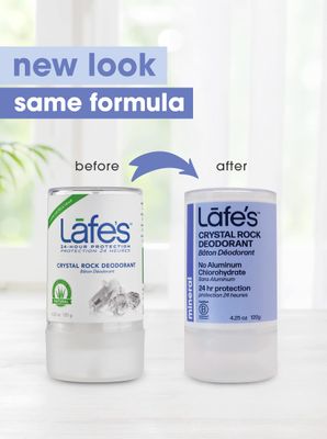 Lafe's | Unscented Crystal Mineral Rock Natural Deodorant for Women &amp; Men | Vegan, Cruelty Free, Gluten Free, Paraben Free &amp; Baking Soda Free with 24-Hour Protection; 3 Pack (4.25 oz each)