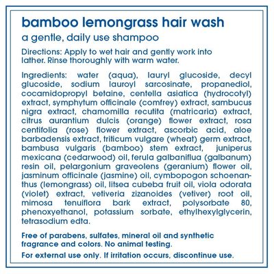 LATHER Bamboo Lemongrass Shampoo &amp; Conditioner Set - Gentle Daily Moisturizing Shampoo &amp; Hair Detangler Conditioner for All Hair Types - Lightweight, Non-Greasy, Sulfate Free - 8 Fl Oz Bottles