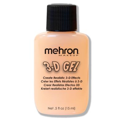 Mehron Makeup 3-D Gel | Gelatin Special Effects Makeup | Halloween FX Makeup &amp; Scarring Gel | Fake Skin for Stage, Screen, Theater, Cosplay, and Halloween (.5 oz) (Fleshtone)