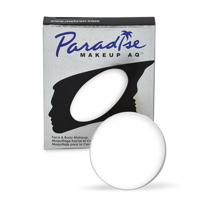 Mehron Makeup Paradise Makeup AQ Refill Size | Stage &amp; Screen, Face &amp; Body Painting, Beauty, Cosplay, and Halloween | Water Activated Face Paint, Body Paint, Cosplay Makeup .25 oz (7 ml) (White)