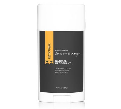 Rustic MAKA Natural Deodorant, Takes Two To Mango (Mango + Lime), Free of Aluminum, Baking Soda &amp; Parabens, Activated Charcoal + Magnesium, Continuous Odor Control