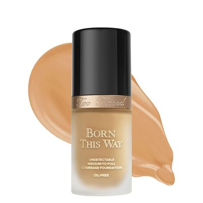 Too Faced Born This Way Natural Finish Longwear Liquid Foundation | Medium-To-Full Coverage | Hydrating + Oil Free, 1 Fl Oz, Sand
