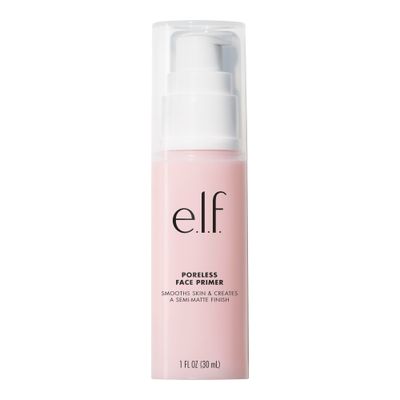 e.l.f, Poreless Face Primer - Large, Silky, Skin-Perfecting, Lightweight, Long Lasting, Absorbs Quickly, Smooths, Preps, Creates Flawless Base, Infused with Tea Tree and Vitamins A &amp; E, 1.01 Fl Oz