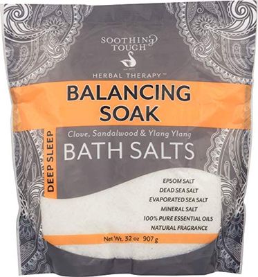 Soothing Touch Deep Sleep Bath Salts Balancing Soak Clove Sandalwood &amp; Ylang, 32 Oz