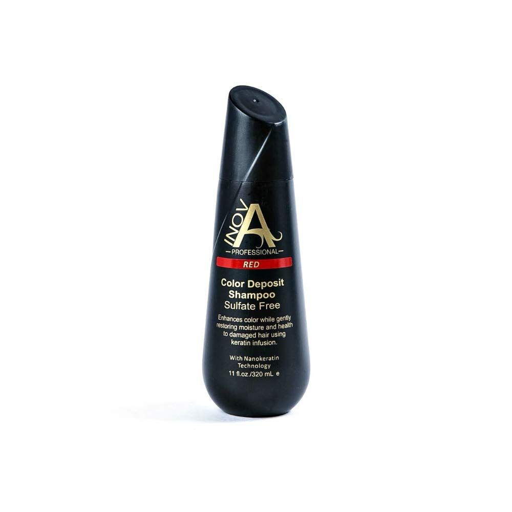 Inova Professional Color Revive &amp; Enhance - Smooth Protection Sulfate-Free Shampoo - Color Deposit Red, 11 Fluid Ounce
