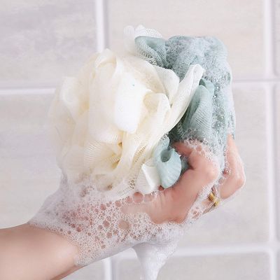 TCOTBE 4 Pack Loofah Bath Sponge Lace Mesh,Sponge Loofahs, Multi Color Bath Loofah Sponge Assortment for Silky Skin, Full Cleanse Lather Luxurious Bathing Accessories