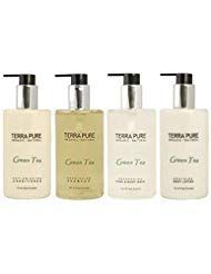 1-Shoppe Terra Pure Ecobox All-In-Kit | Green Tea Soap | 1 Shampoo, 1 Conditioner, 1 Body Lotion &amp; 1 Body Wash | 10.14oz Hotel Soaps and Toiletries Bulk | Personal Care Products