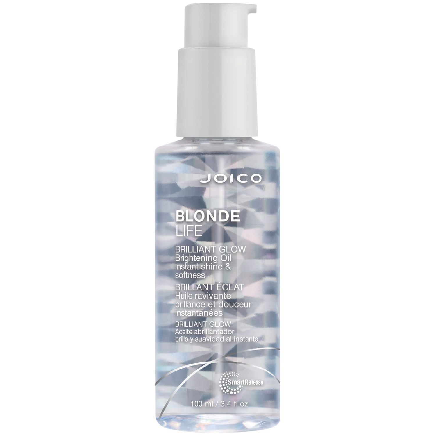 Joico Blonde Life Brilliant Glow Brightening Oil | For Blonde Hair | Tame Frizz | Boost Shine &amp; Brilliance | Add Softness &amp; Smoothness | With Monoi &amp; Tamanu Oil | 3.4 Fl Oz