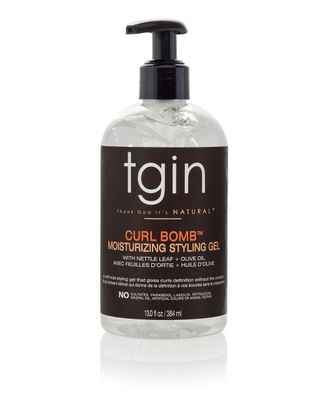 tgin Curl Bomb Moisturizing Styling Gel for Curly, Coily and Wavy Hair, Reduce Frizz, Light Hold, Moisturizes and Defines Curls, 13 oz