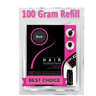 Hair Fibers Hair Building Fibers 100% Undetectable Hair Fuller Thicker For Thinning Hair,Hair Sparse Cover Wig100g/3.5oz (Black)