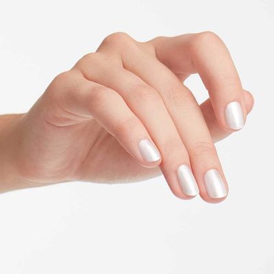 OPI Nail Lacquer Kyoto Pearl | Opaque Soft White Pearl Chip Resistant Nail Polish | Vegan, Fast Drying, Streak Free