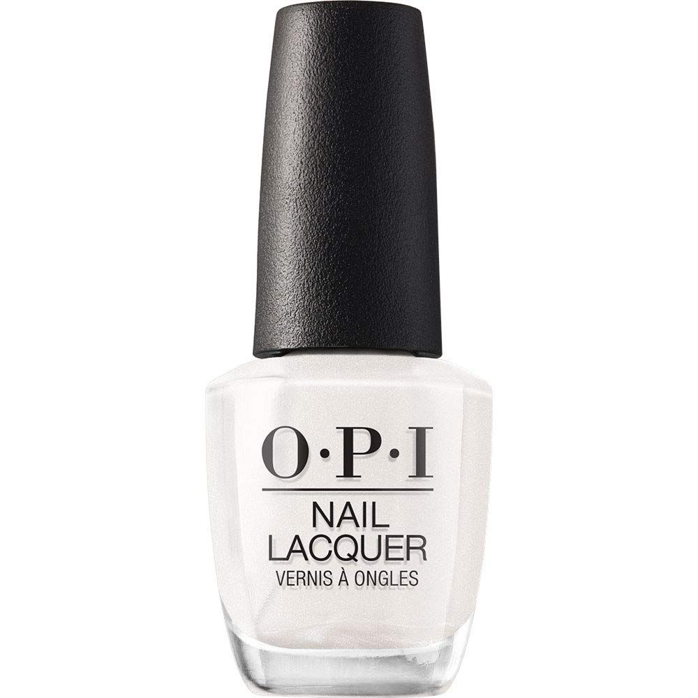 OPI Nail Lacquer Kyoto Pearl | Opaque Soft White Pearl Chip Resistant Nail Polish | Vegan, Fast Drying, Streak Free