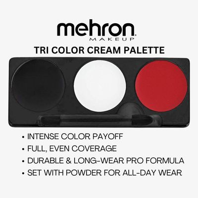 Mehron Makeup Tri-Color Character Makeup Palette | Halloween, Special Effects and Theater Cream Makeup FX Palette | Face Paint Makeup .7 oz (20 g) (Pirate)