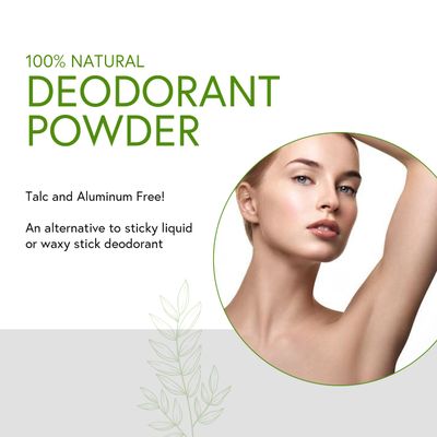 Honeybee Gardens Deodorant Powder, For Men and Women, With Baking Soda and Cornstarch, Talc-Free, Aluminum-Free, Multi-Use, Vegan, Cruelty-Free, 4 oz