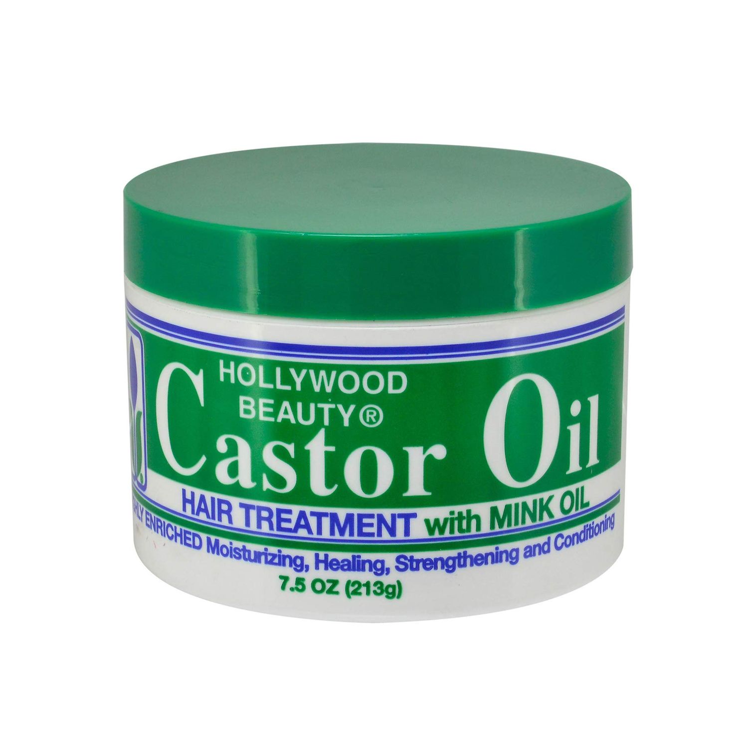 Hollywood Beauty Castor Oil Hair Treatment, with mink 7.5 oz (Pack of 2)