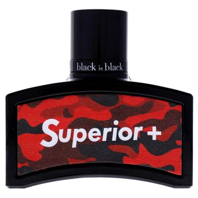 NU Parfums Black Is Black Superior Plus for Men Eau de Toilette Spray, 3.4 Ounce