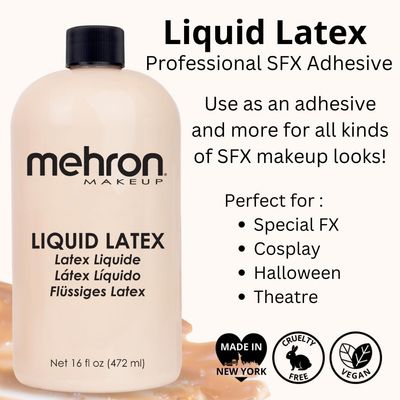 Mehron Makeup Liquid Latex (16 oz) (Light Flesh)