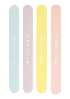 Brushworks Coloured Nail Files - 4 Pack