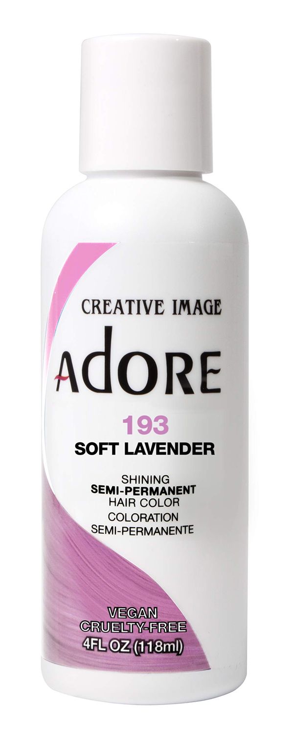 Adore Semi Permanent Hair Color - Vegan and Cruelty-Free Purple Hair Dye - 4 Fl Oz - 193 Soft Lavender (Pack of 2)