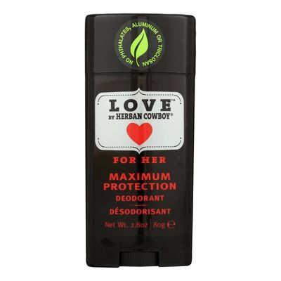 Herban Cowboy Women&#39;s Deodorant, Love, 2.8 Ounce