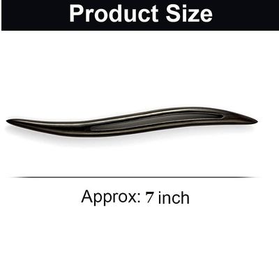 Liasun Classical Handmade Carved Hair Sticks-Natural Black Sandalwood(ebony) Hair Styling Pins Chopsticks for Hair Updo Making Accessory-7 Inches Long (Flying Shuttle)