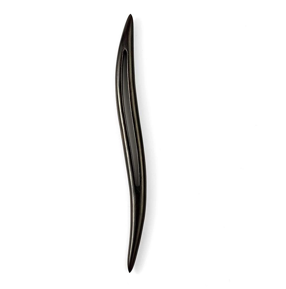 Liasun Classical Handmade Carved Hair Sticks-Natural Black Sandalwood(ebony) Hair Styling Pins Chopsticks for Hair Updo Making Accessory-7 Inches Long (Flying Shuttle)