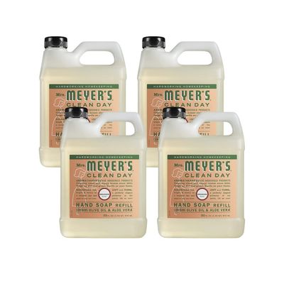 Mrs. Meyers Clean Day Hand Soap Refill, Geranium, 33 Fl Oz (Pack of 4)
