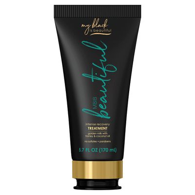 MY BLACK IS BEAUTIFUL Golden Milk Intense Recovery Hair Treatment, 5.7 Fl Oz - Sulfate Free, Deep Conditioning Hair Mask for Curly and Coily Hair - Formulated with Coconut Oil, Honey, and Turmeric