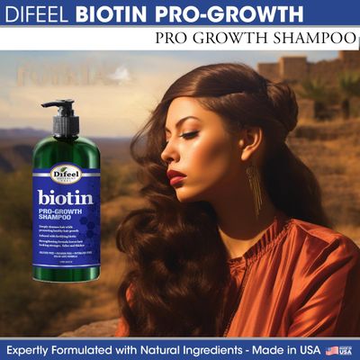 Difeel Pro-Growth Biotin Shampoo 33.8 oz. - Shampoo for Thinning Hair and Hair Loss, Paraben Free Shampoo with Biotin for Hair Growth