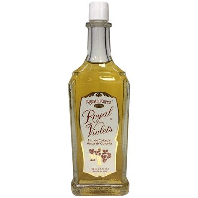 Agustin Reyes Royal Violets Eau de Cologne Gently and Refreshing for Baby Skin, Relaxing Aroma, 2-Pack of 5.0 FL Oz, 2 Glass Bottles