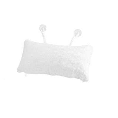 Focket Bath Pillow,Non-Slip Soft PVC Inflated Bathtub Spa Pillow Bath Cushion with Suction Cups,Helps Support Neck for All Bathtub,Hot Tub,Jacuzzi and Home Spa(White)