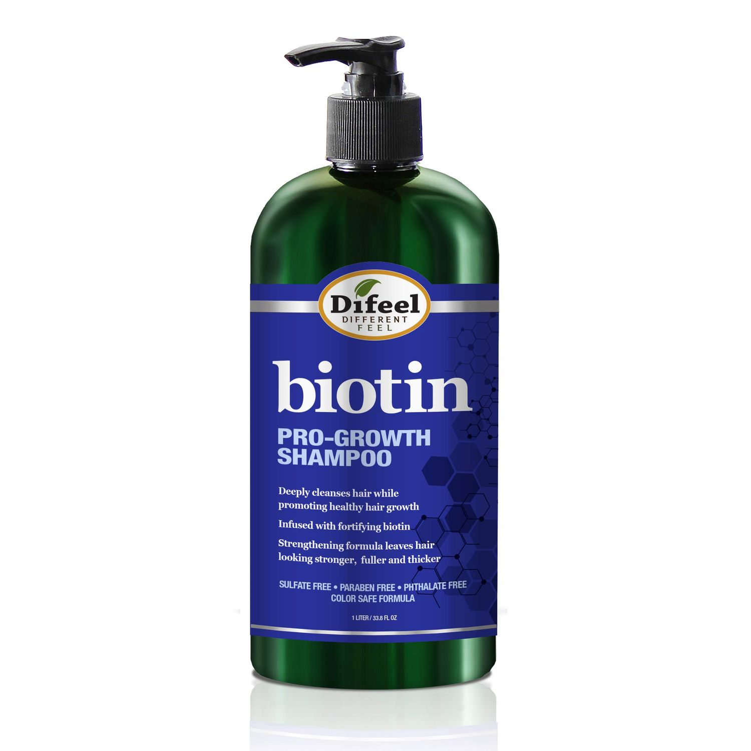 Difeel Pro-Growth Biotin Shampoo 33.8 oz. - Shampoo for Thinning Hair and Hair Loss, Paraben Free Shampoo with Biotin for Hair Growth