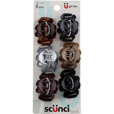 Scunci Beauty Octopus Jaw Size 6pk Scunci Efforless Beauty 4cm Octopus Jawclips, 6 Pack