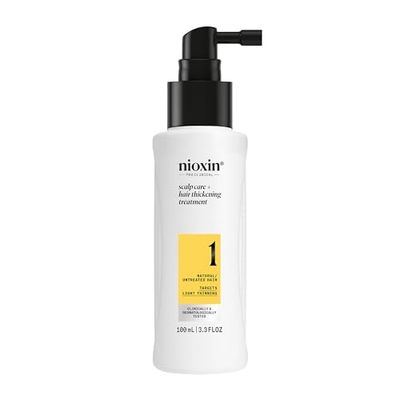 Nioxin System 1 Scalp Care + Hair Thickening Leave-In Treatment | For Natural Hair with Light Thinning | Strengthen Against Damage &amp; Breakage with Niacinamide &amp; Biotin | 3.4 Oz