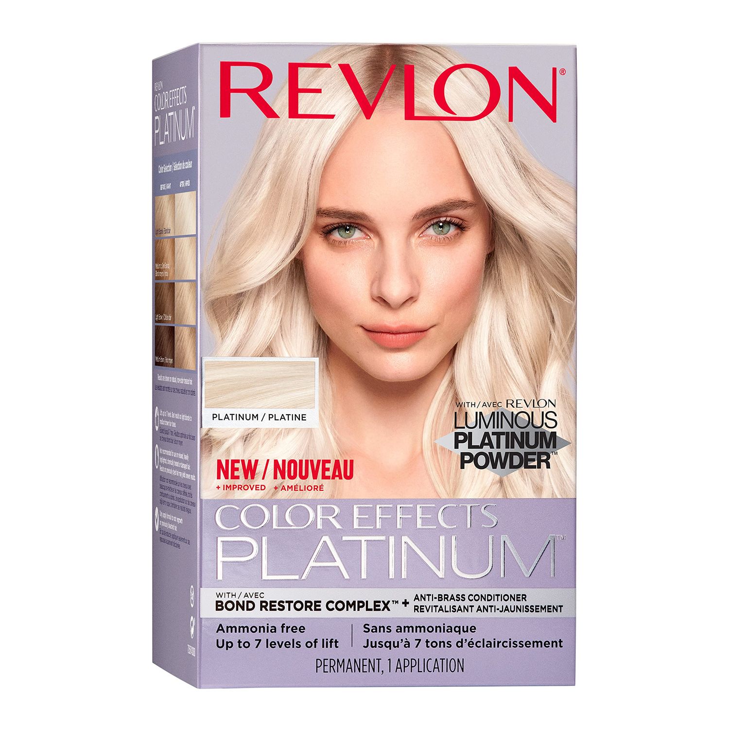Revlon Color Effects Permanent Highlighting Kit, Ammonia &amp; Paraben Free Hair Dye, 60 Platinum, 8 Oz (Pack of 1)