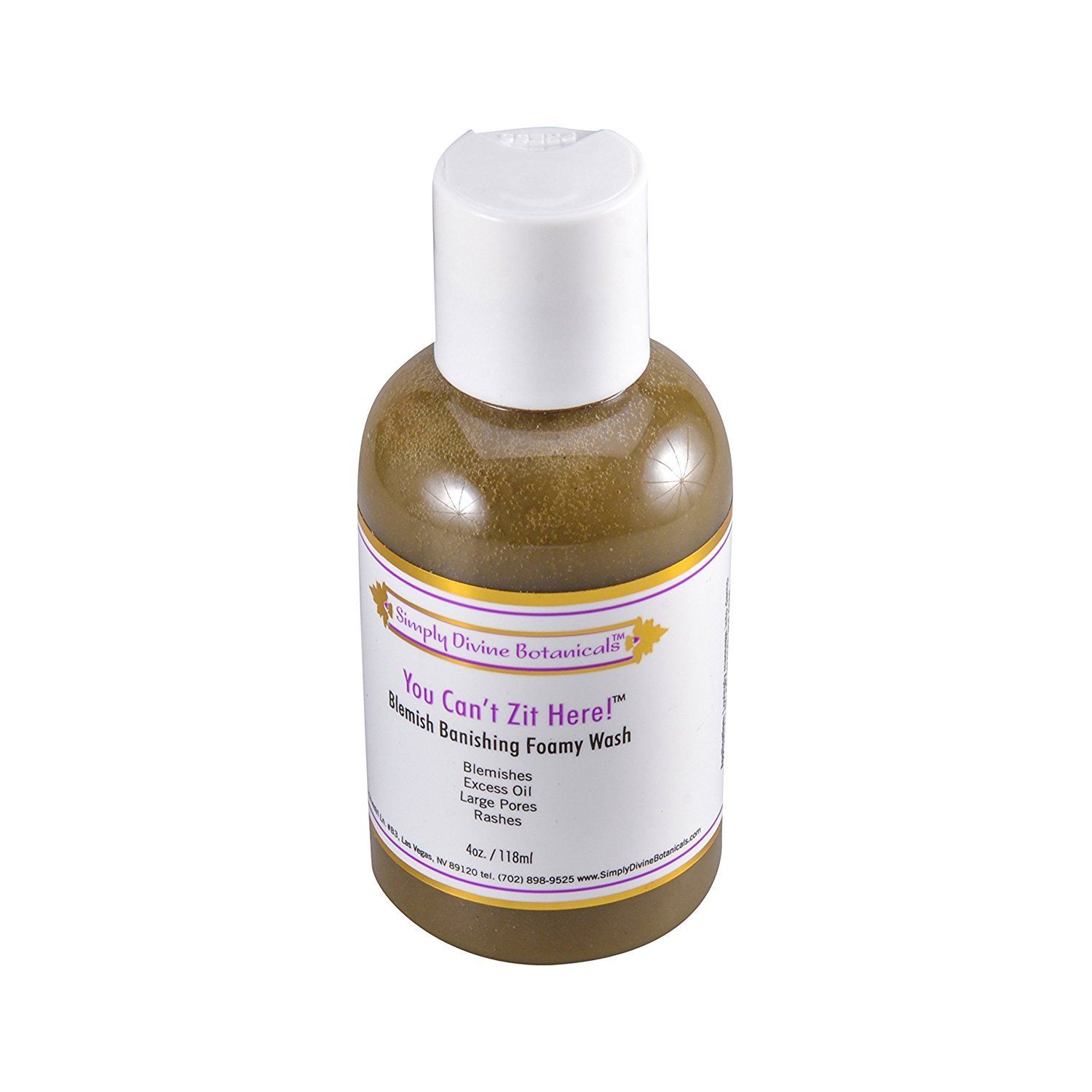 Simply Divine Botanicals You Can&#39;t Zit Here! Blemish Banishing Foamy Wash, 4 oz