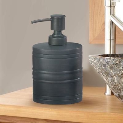 nu steel Lotion Bogart Metal Tall Pump, Liquid Soap Dispenser Holds 8 Oz. for Bathroom, Kitchen Sink, Vanity, Oil Rubbed Bronze