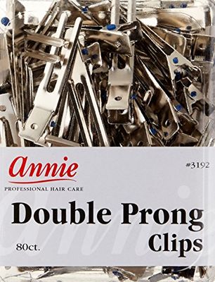 Annie Double Prong Clips, 80 Count