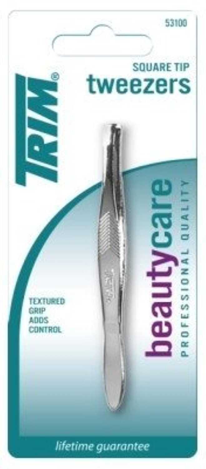 Trim Tweezr Square Size Ea Trim Square Tip Tweezers, 1 Count (Pack of 6)
