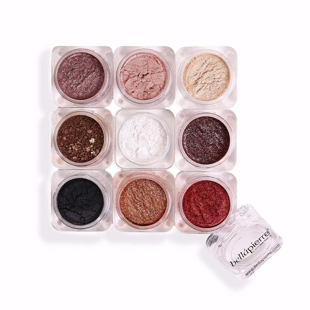bellapierre Shimmer Powder 9 Stack | Paraben Free Eyeshadow | Vegan &amp; Cruelty Free Eye Makeup - 9 Count - Bella