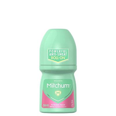 Mitchum Women Invisible Roll-On, Powder Fresh 1.7 oz (Pack of 2)