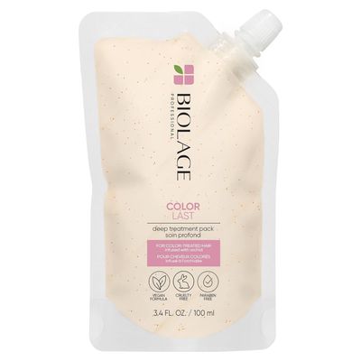 Biolage Color Last Deep Treatment Pack | Leave-In Hair Mask | Helps Maintain Hair Color | With Orchid &amp; Apricot Seeds | Vegan &amp; Paraben-Free | For Color Treated Hair | Vegan | 3.4 Fl. Oz