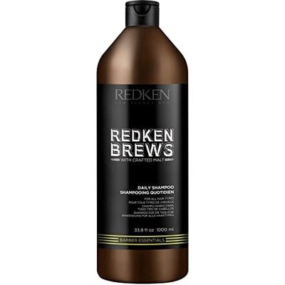 Redken Brews Daily Shampoo For Men | Lightweight Hydrating Hair Cleanser | Add Moisture and Shine to Dry Hair | For All Men&#39;s Hair Types