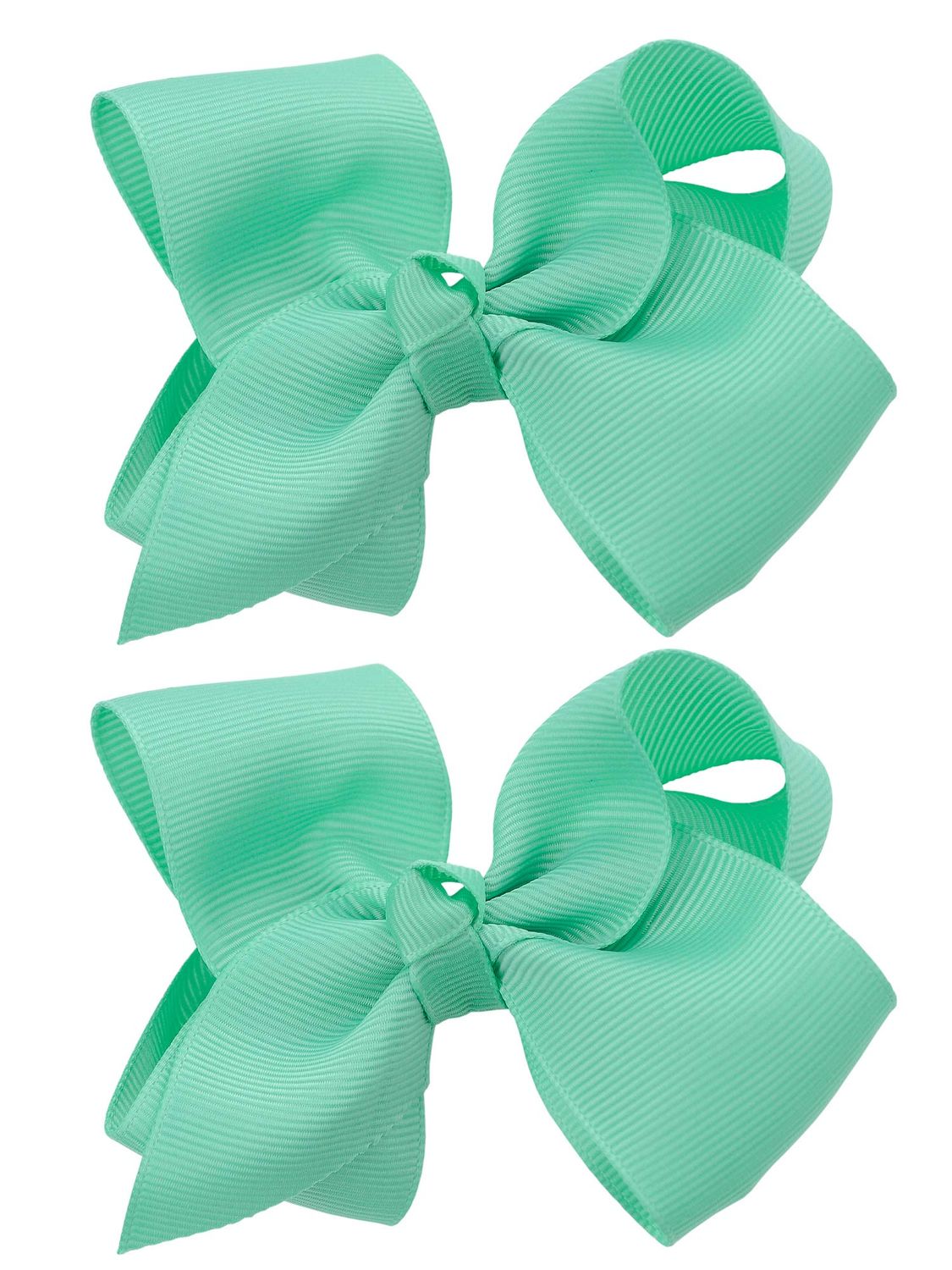 NYFASHION101 Toddlers&#39; Girls&#39; Smooth Grosgrain Ribbon Bow Alligator Clip, Mint