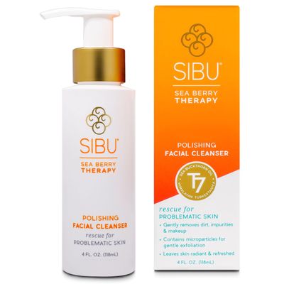 sibu Sea Buckthorn Polishing Facial Cleanser (4oz), Face Wash Made From Premium Himalayan Sea Berry Oil - Moisturizes Skin, Reduces Blemishes, Removes Make-up
