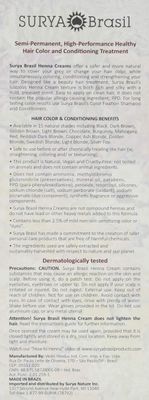 Surya Brasil Light Brown Natural Henna Cream Hair Color Treatment for Gray Hair Coverage, Deep Conditioning Semi Permanent Hair Dye, 2.37 oz / 70 ml