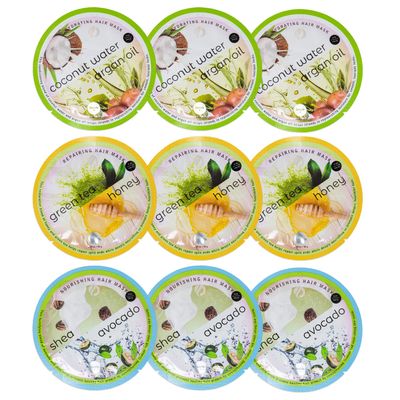 SpaLife Assorted All Natural Hair Mask 9 pack