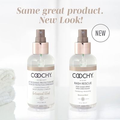 Coochy Rash Rescue Post Shave Spray - Natural Hydrating After Shave Skincare Moisturizer - Ingrown Hair Body Mist - Botanical Blast, 4 fl oz/118 mL