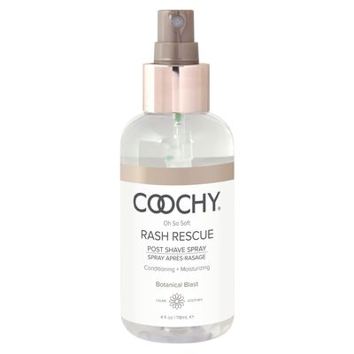 Coochy Rash Rescue Post Shave Spray - Natural Hydrating After Shave Skincare Moisturizer - Ingrown Hair Body Mist - Botanical Blast, 4 fl oz/118 mL